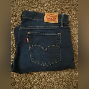 Skinny Levi jeans. Dark wash.